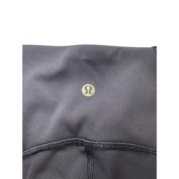 EUC Lululemon Women 2‎ Train Times 7/8 Pant Midnight Navy Blue Solid Color Mesh - Picture 13 of 17